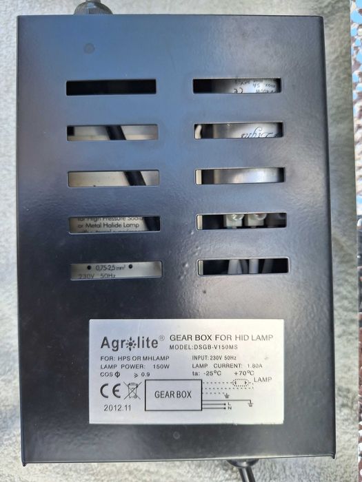 Kit iluminação estufa Agrolite HPS 150W  c/ reflector