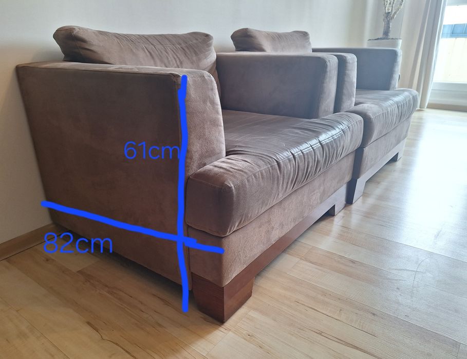 Fotele brązowe do salonu