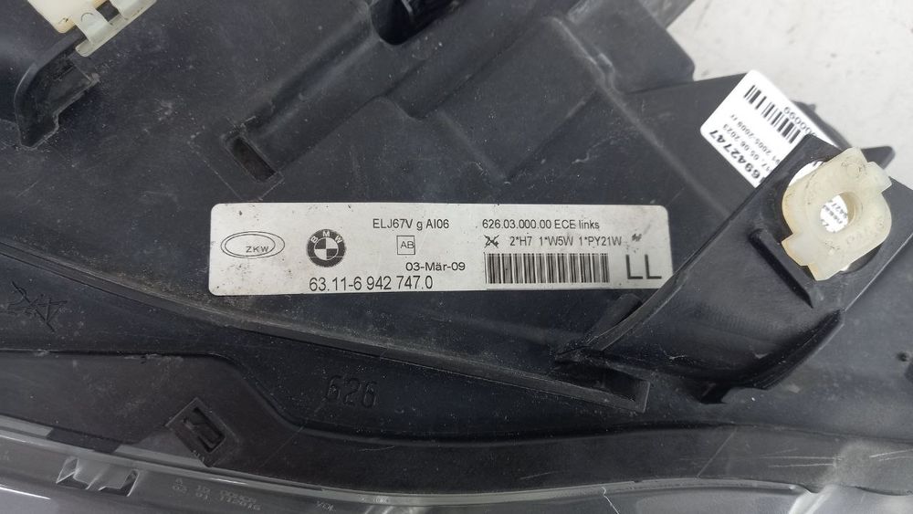 Фара левая BMW 3 E90 E91 2005-2009 63116942747