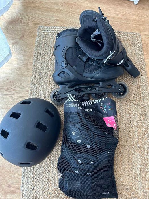 Patins Novos com capacete e proteções