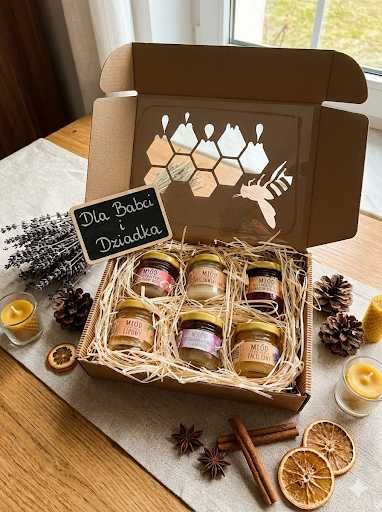 Zestaw Miodów na Prezent – Naturalny Box Upominkowy (Mały i Duży)
