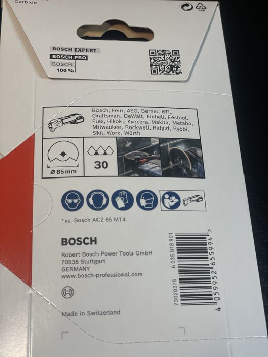 Сегментний диск Bosch ACZ 85 RT3 Starlock (Carbide) PRO
