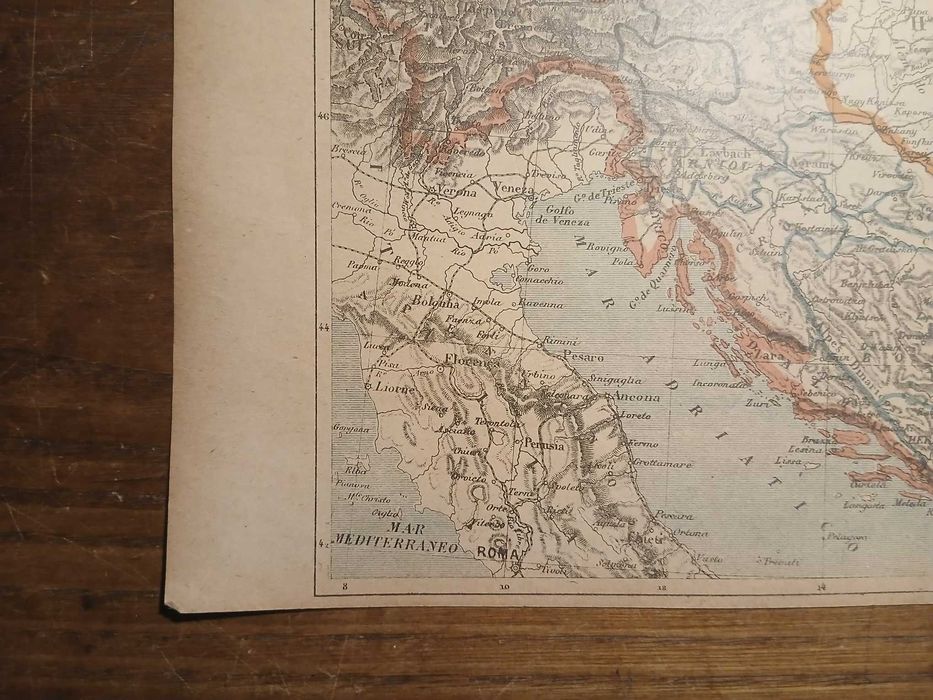 Mapa Austria-Hungria (Final Sec. XIX - Início Sec. XX)