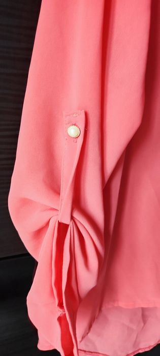 Malinowa bluzeczka rozmiar L i spódnica miętowa rozmiar L