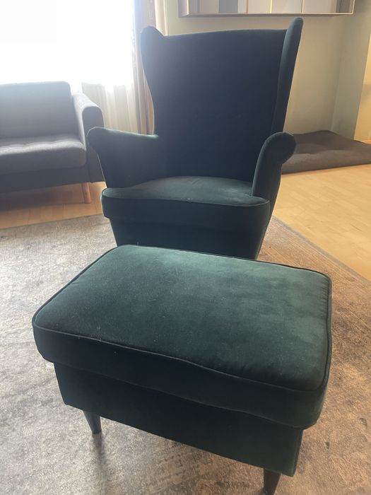 Fotel i podnóżek Ikea