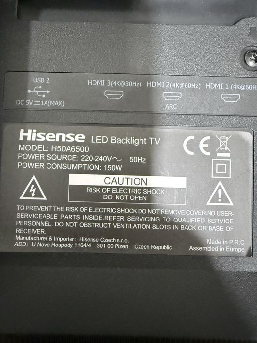 Placa  alimentação Hisense H50A6500