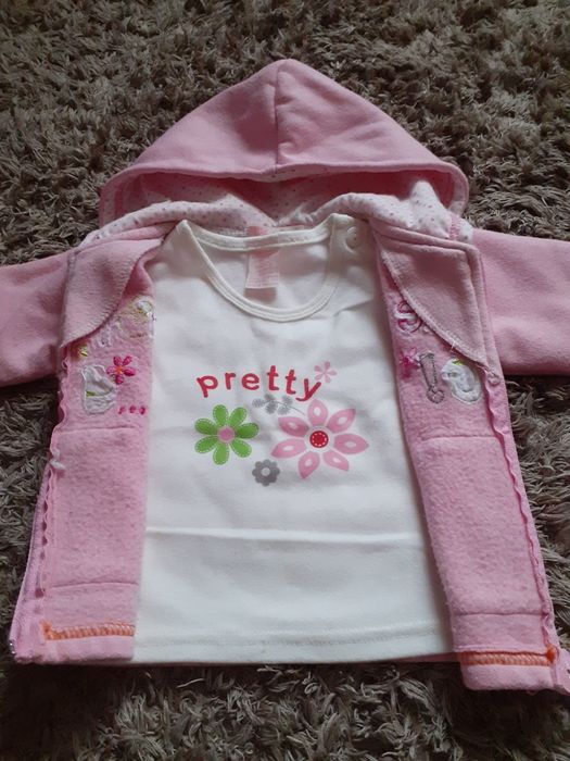 Komplet spodnie bluza 3 częściowy 3-6 m