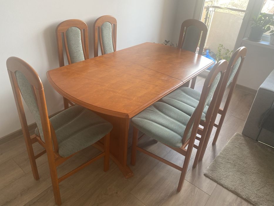 Stół+6 krzeseł+komoda+stolik rtv