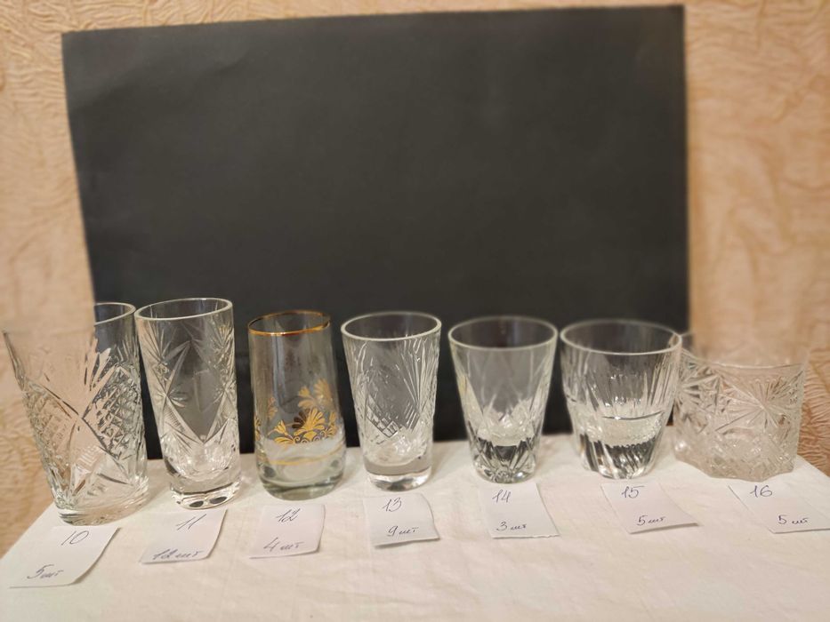 Хрустальные рюмки бокалы стаканы