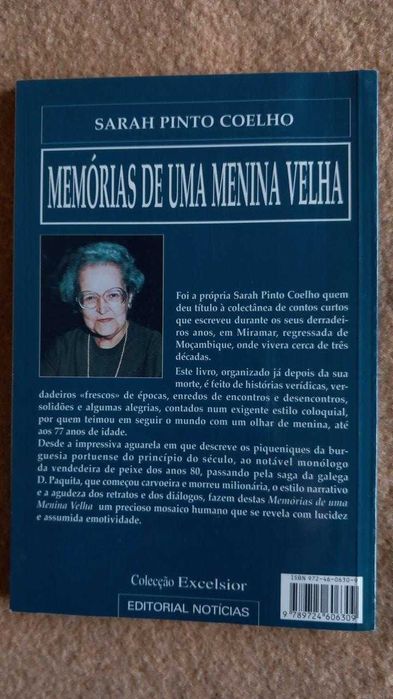 Livro: Memórias de uma Menina Velha de Sarah Pinto Coelho