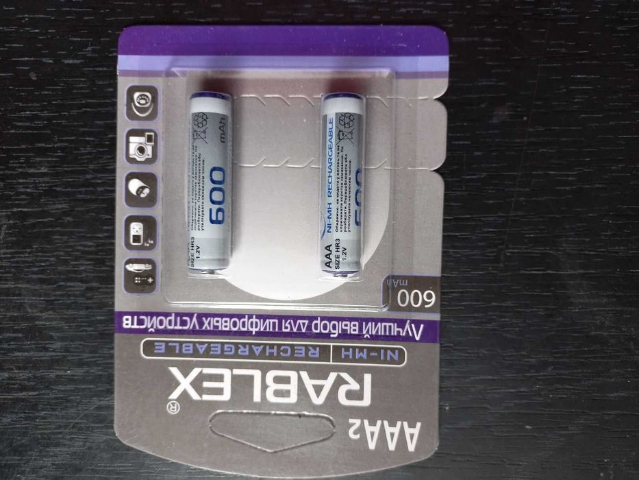 Батарейка акумулятор AA 600mah 1,2в Ni-Mh пальчиковий 14500 ААА