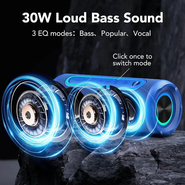 [Novo!] Coluna Bluetooth 30W IPX7 e Luzes RGB