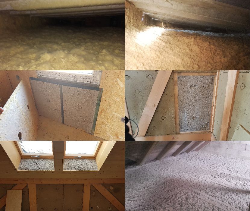 Ocieplenia wiązarów, wdmuchiwanie wełny, celulozy Ekofiber. Natrysk