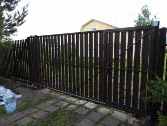 Відкатні ворота T800 виробник, Т профіль, каркас "Звари Сам" фурнітура