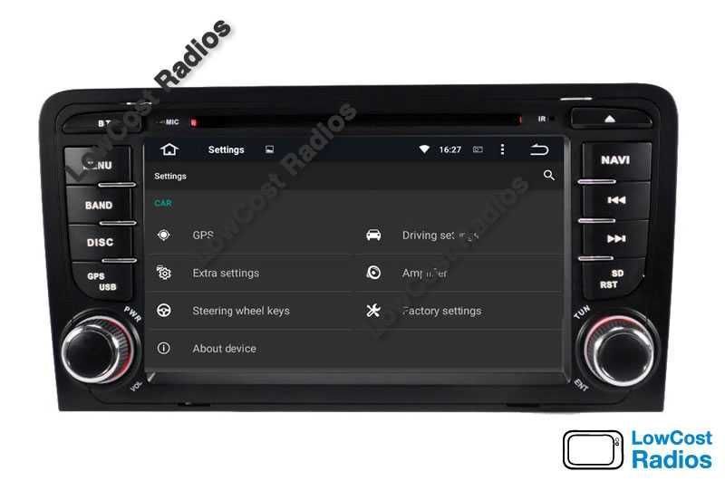 *Auto Rádio GPS AUDI A3 (2003 a 2012) ANDROID 15 • USB, DVD, BT, WIFI