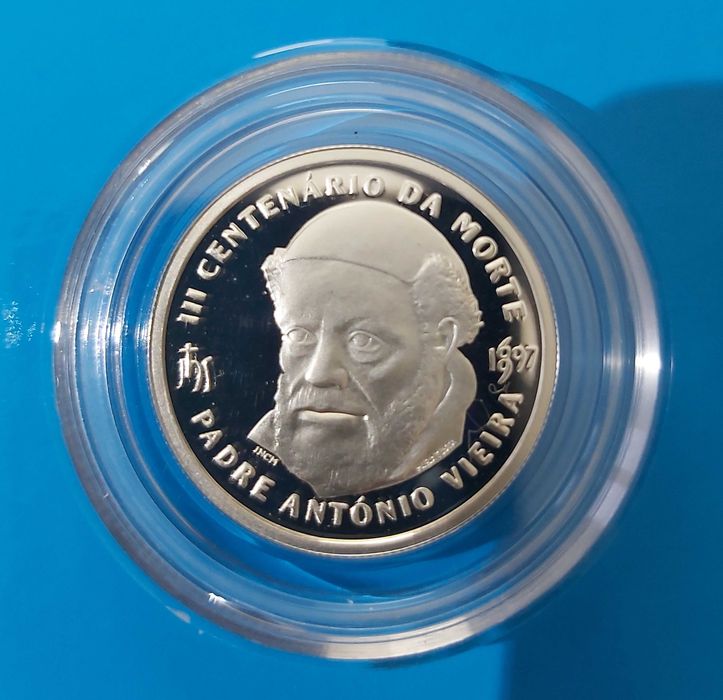 500$00 de 1997, lll Centenário morte Padre António Vieira Prata proof