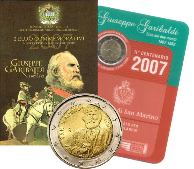 San Marino  - - - - - Moedas Comemorativas de 2 Euros