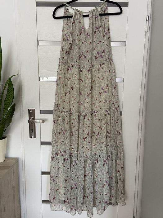 River Island S 36 sukienka boho kwiatki długa zwiewna wesele impreza wesele