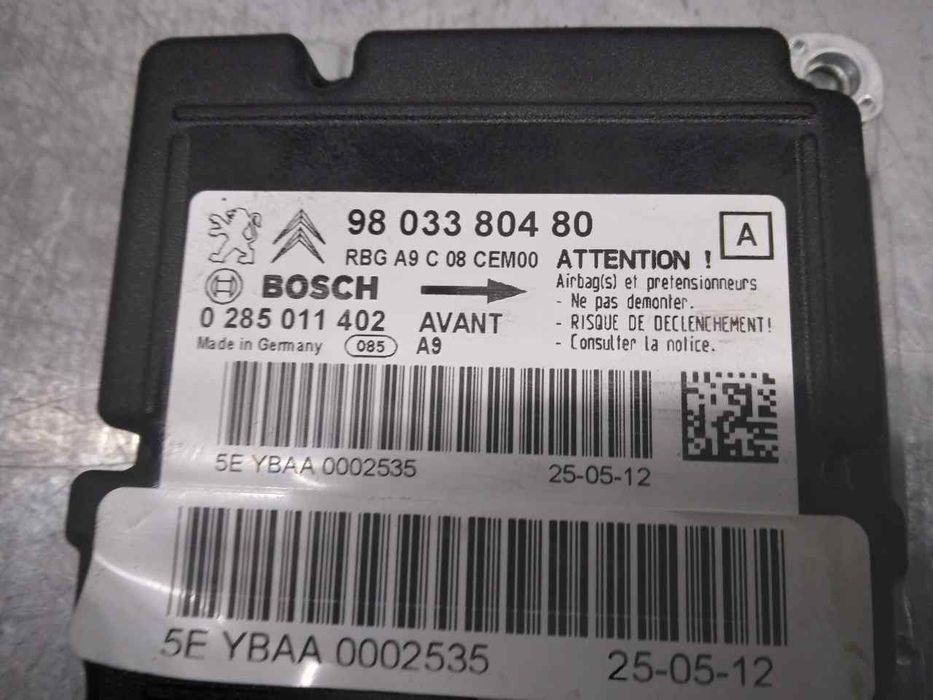 CENTRALINA AIRBAG PEUGEOT 208 2017 -9803380480