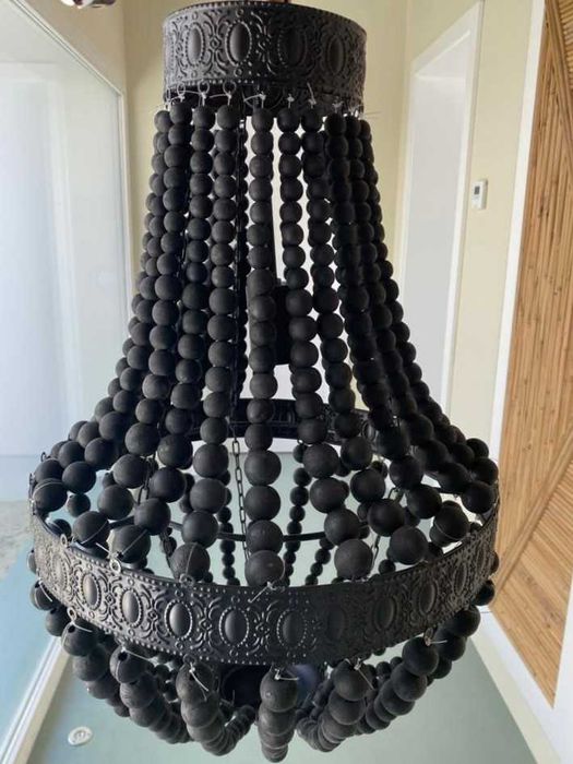 2 Candeeiros Pretos Rústicos