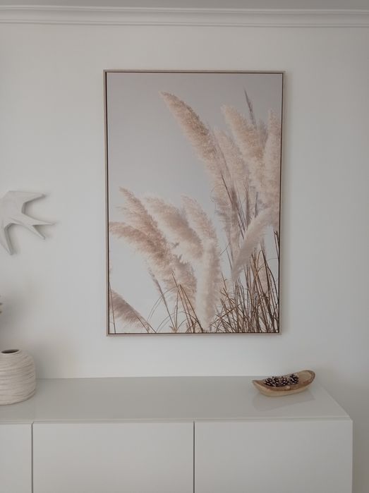 Quadro branco e bege