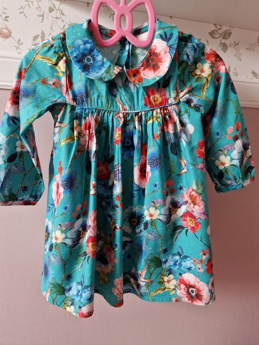 Sukienka next kwiaty jesień gratis