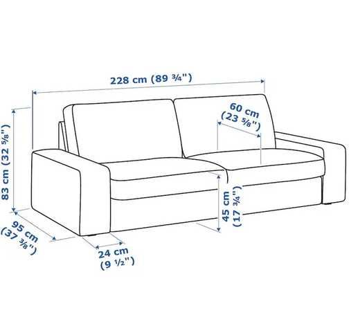 Sofá IKEA Kivik 3 lugares usado