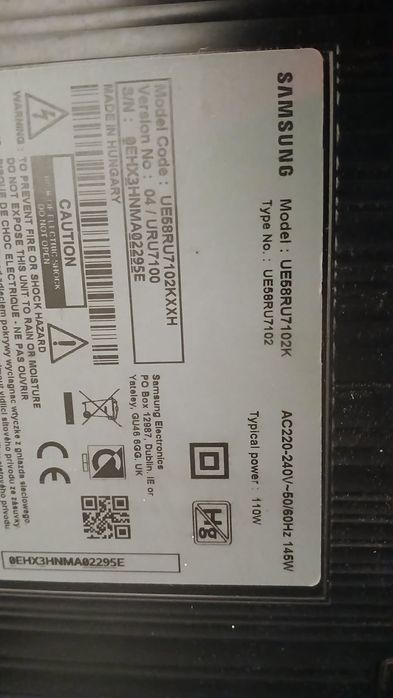 Sprzedam tv Samsung UE58RU7102K