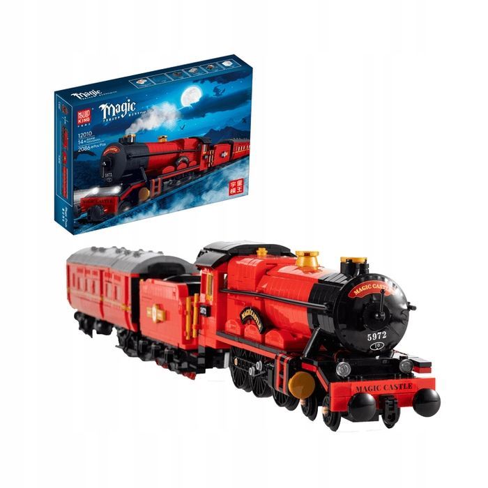 Klocki 2086 el. Ruchomy pociąg lokomotywa Mould King 12010