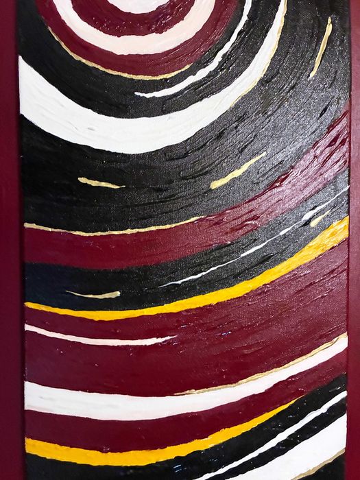 Pintura abstrata acrilico sobre tela (40x100cm)