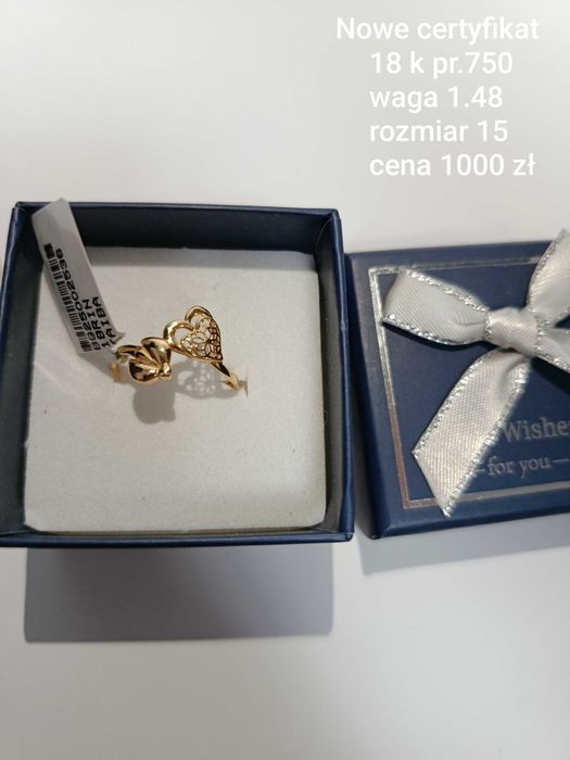 Złoty pierścionek 18k