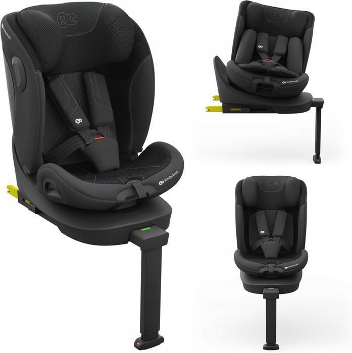 Fotelik samochodowy Kinderkraft i-360 2 PRO Black 0-36kg