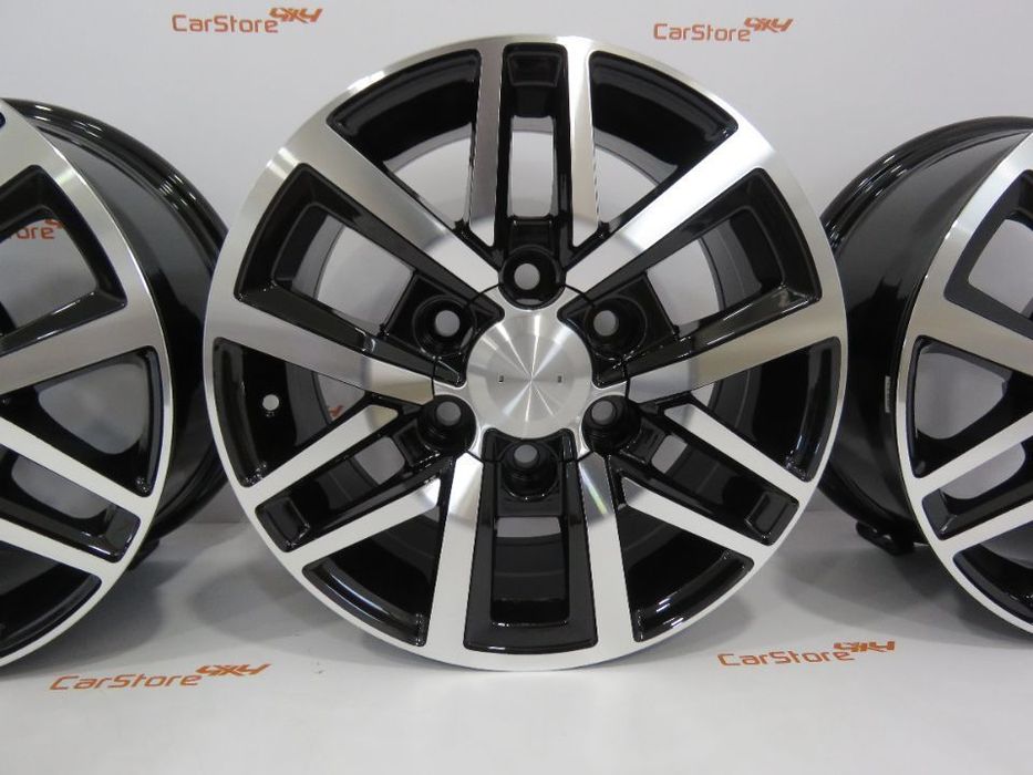 Jantes Look Toyota Hilux 17 x 7.5 et 30 6x139.7 CB106.1 Pretas + Polid