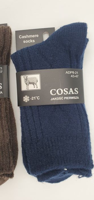 Wełniane skarpetki męskie wełna Angora  thermo 43-47