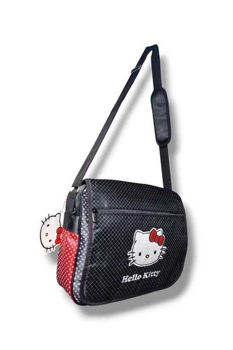 Y2K Black Hello Kitty Cute Uni Shoulder Bag Nowa Torebka na ramię