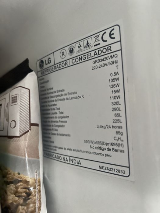Frigorífico Combinado LG – No Frost – Muito Bom Estado