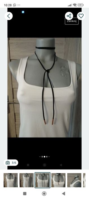 Choker czarny na wiązanie