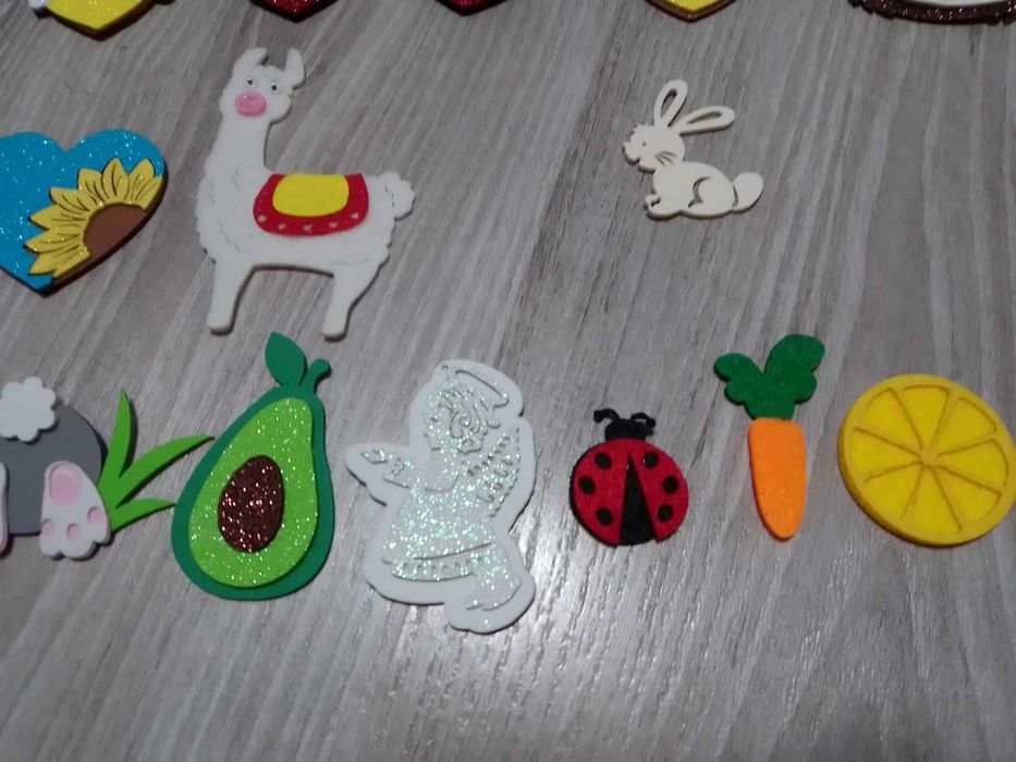 Патчі з єкошкіри, корона, зайчик, їжак