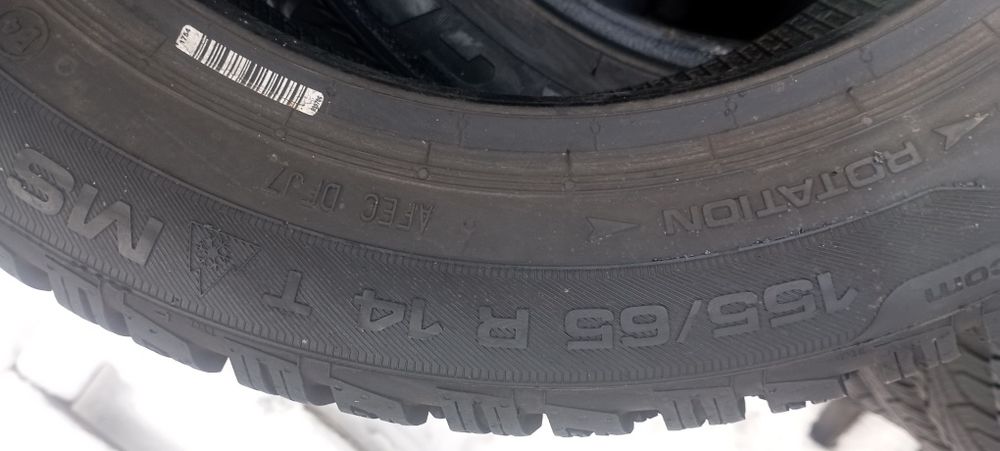 Uniroyal 155 65 r14 2шт шини зимові б'у гума резина з Європи