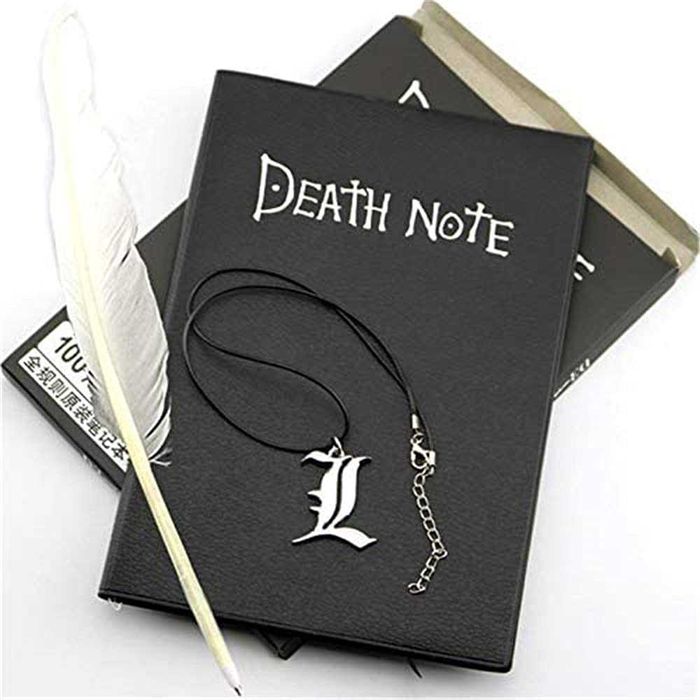 Death Note caderno + pena + colar L + marcador - NOVO - ENVIO GRÁTIS64730031658627121