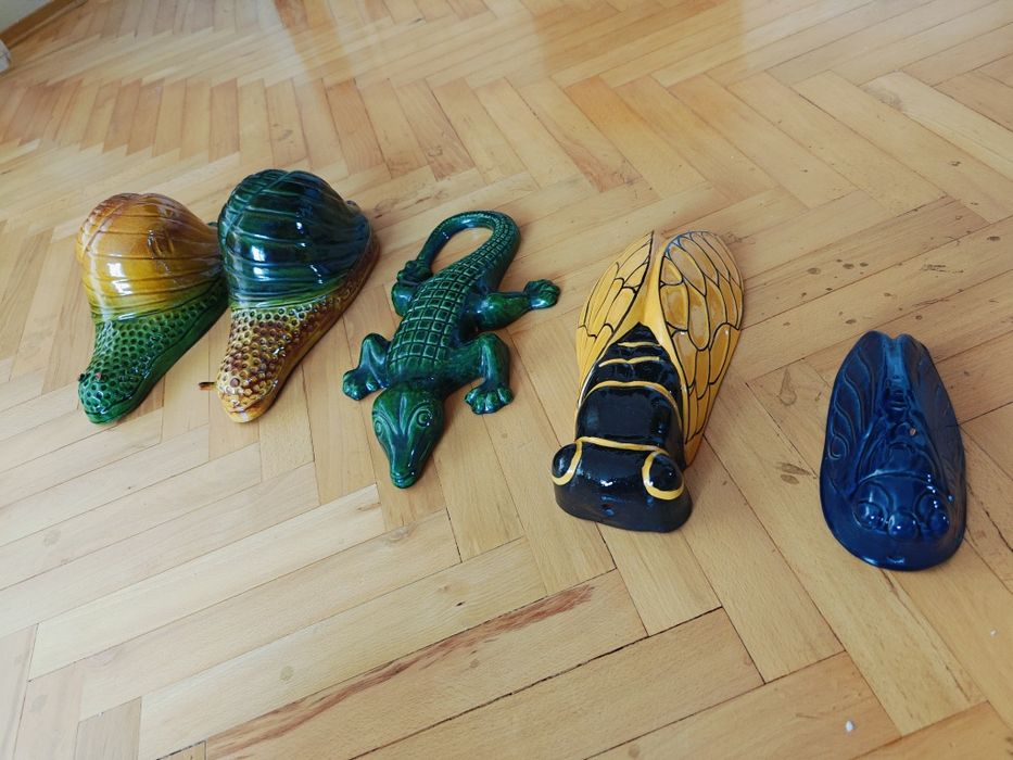 Figurki ogrodowe, ceramiczne.