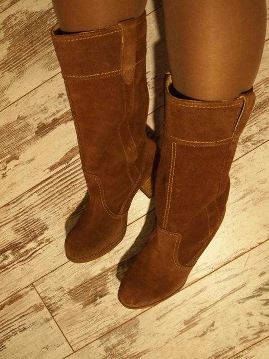 Чоботи натур нубук timberland 38 р (устілка 24,5 см)