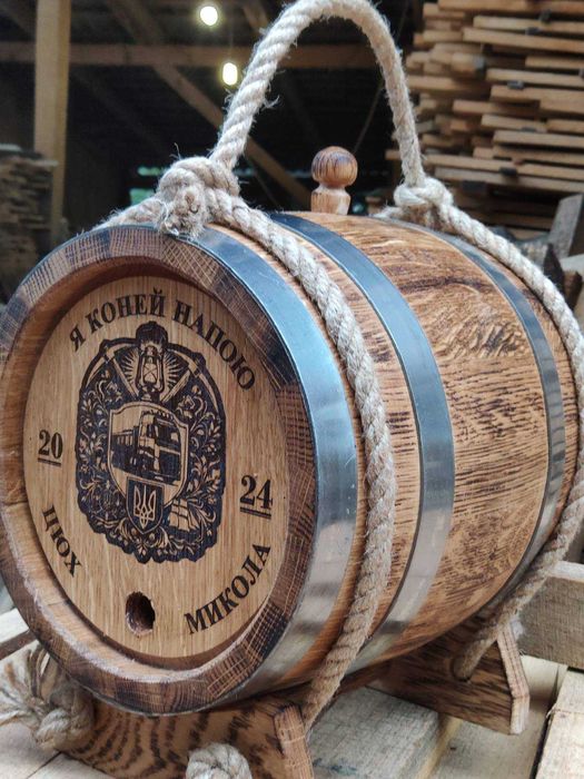 Бочка дубовая діжка дубова для напоїв алкоголя самогону вина віскі