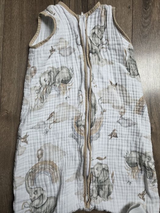 Śpiworek muślinowy 0,5 tog letni z nogawkami