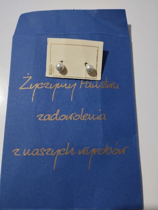 Srebrne kolczyki perełki