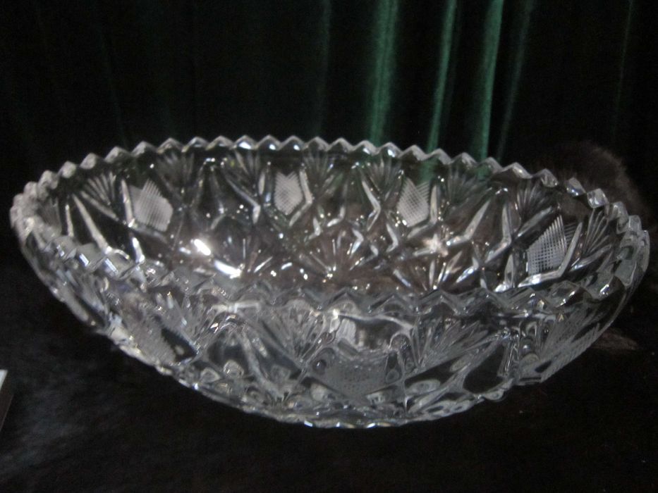 Богемская салатница. Овальная. Чехословакия. 1970 гг.