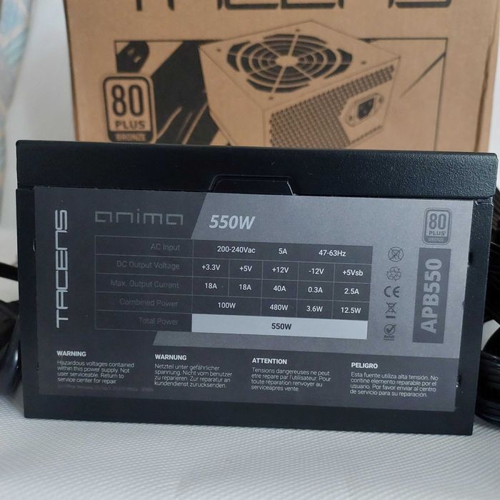 Fonte Alimentação Tacens Anima 550W 80 Plus Bronze