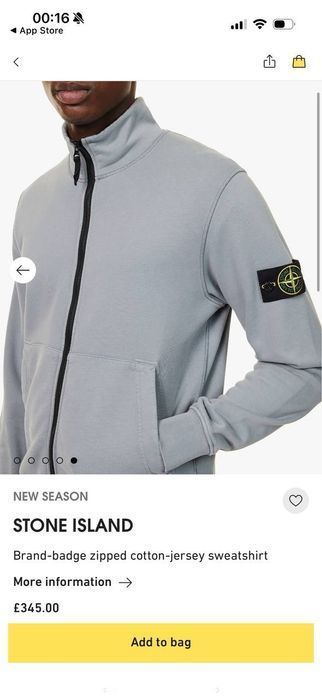 Розпродаж мужская  Чоловіча кофта на замку  zip зіпка Stone Island  чорна