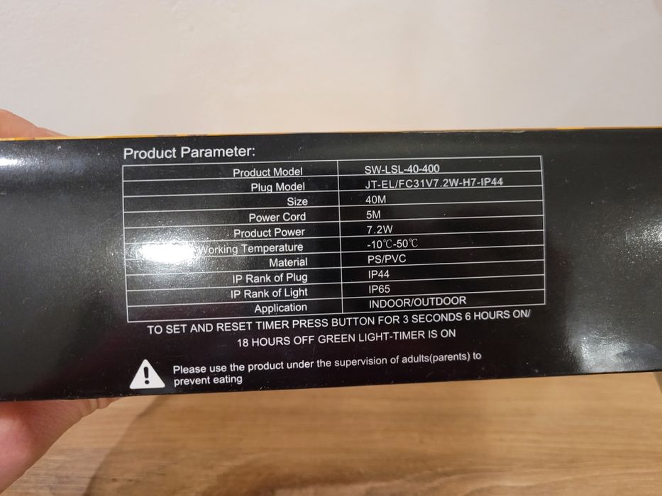 Łańcuch świetlny LED 40 m,400 diod LED, zewnątrz wewnątrz, 8 trybów i