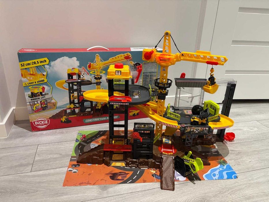 Duży zestaw budowlany /Auta/Garaż 79 cm Dickie